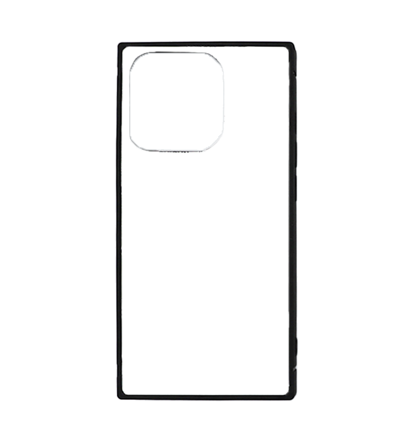 スクエア型背面ガラスハードケース iPhone 15Pro