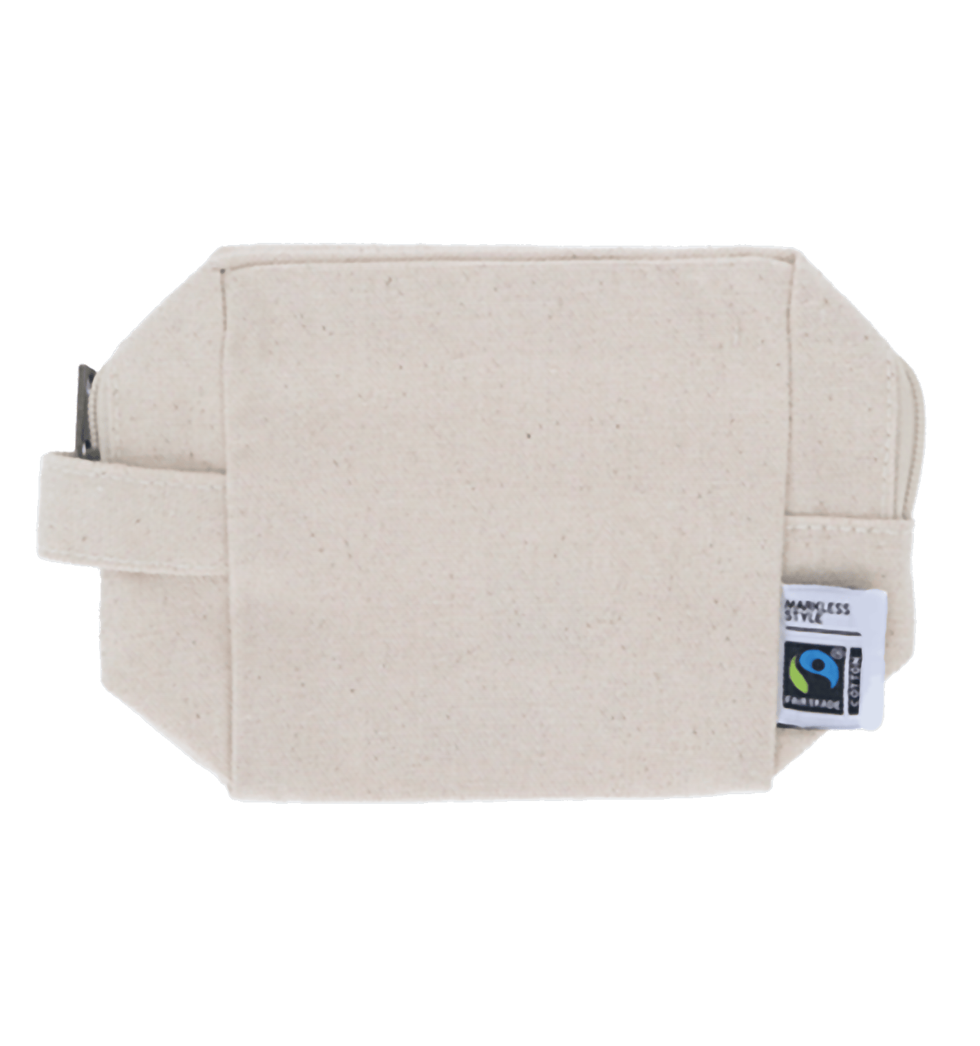 フェアトレードコットンキャンバスファスナーポーチ(S) ナチュラル