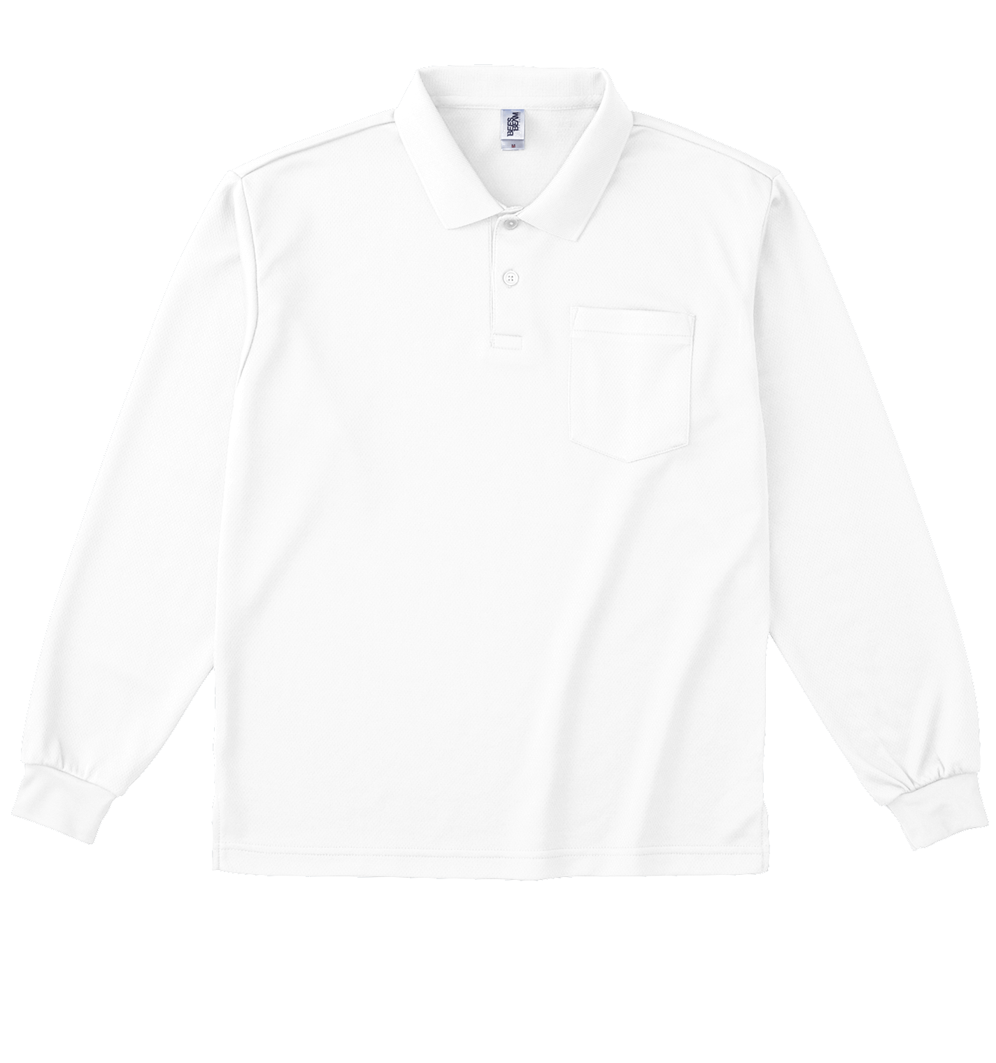 ポケット付き 長袖 アクティブ ポロシャツ