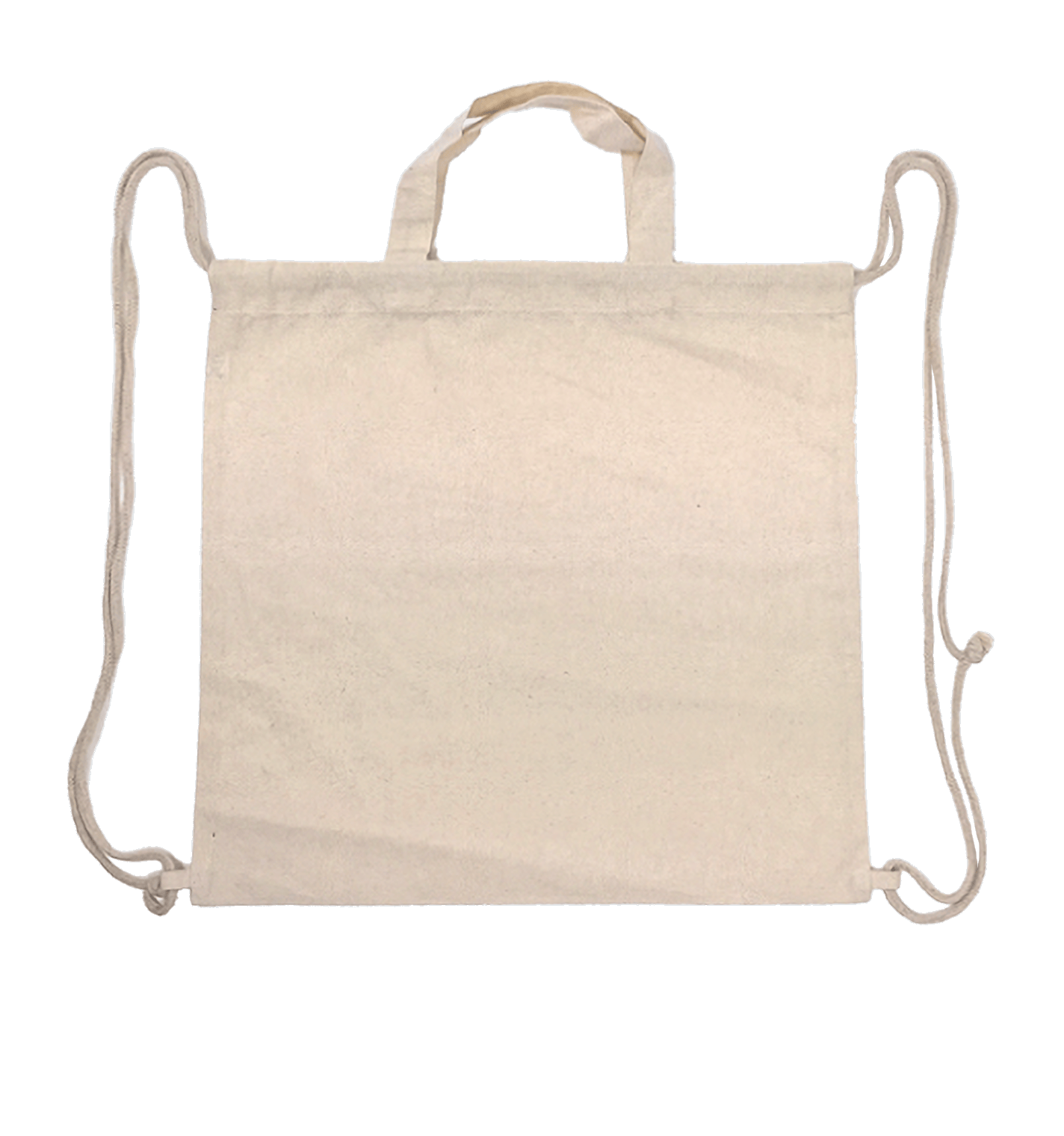 厚手コットンハンドル付リュック ナチュラル