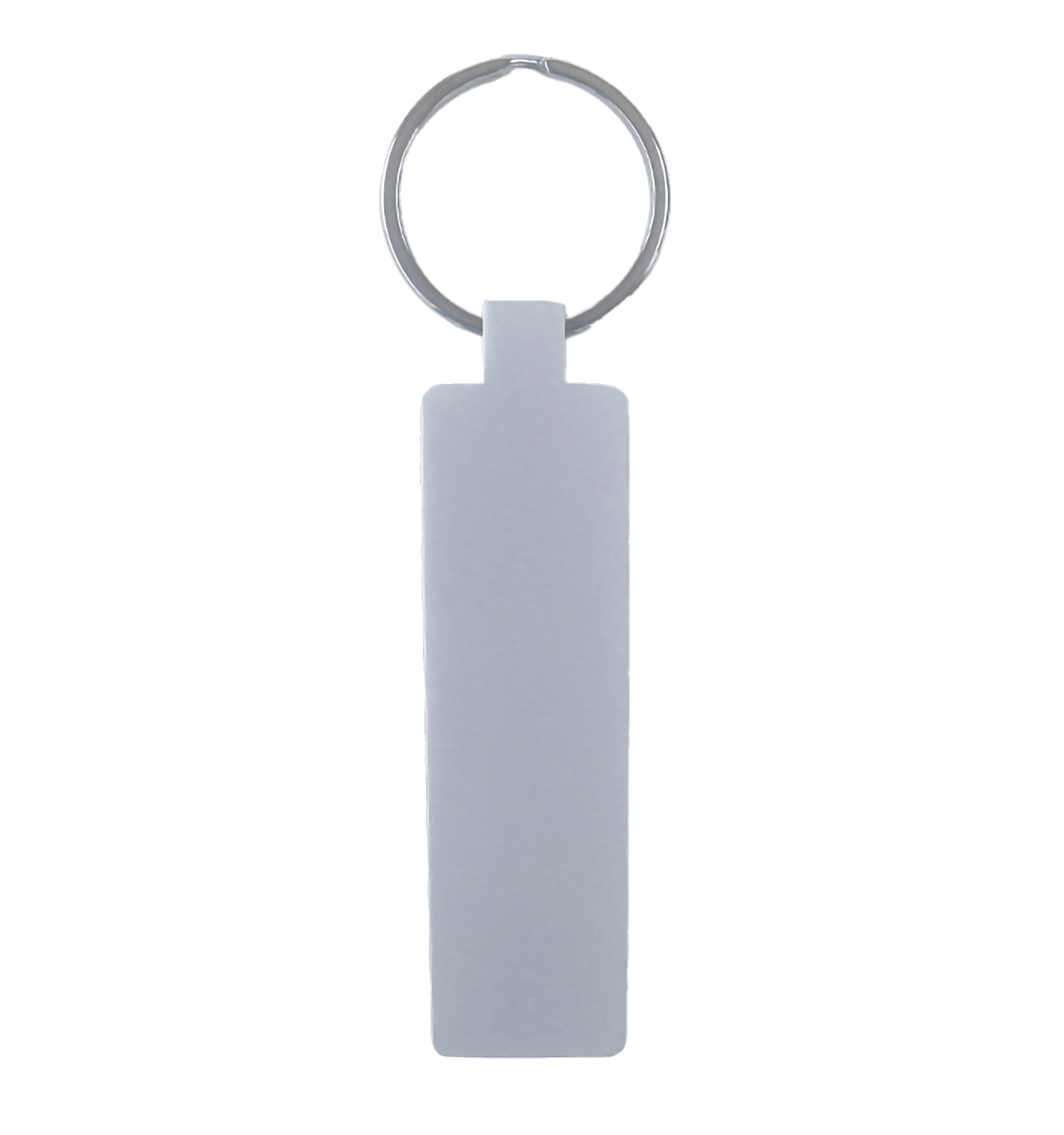 ミラー付メタルキーホルダースティック マットシルバー (50個〜)