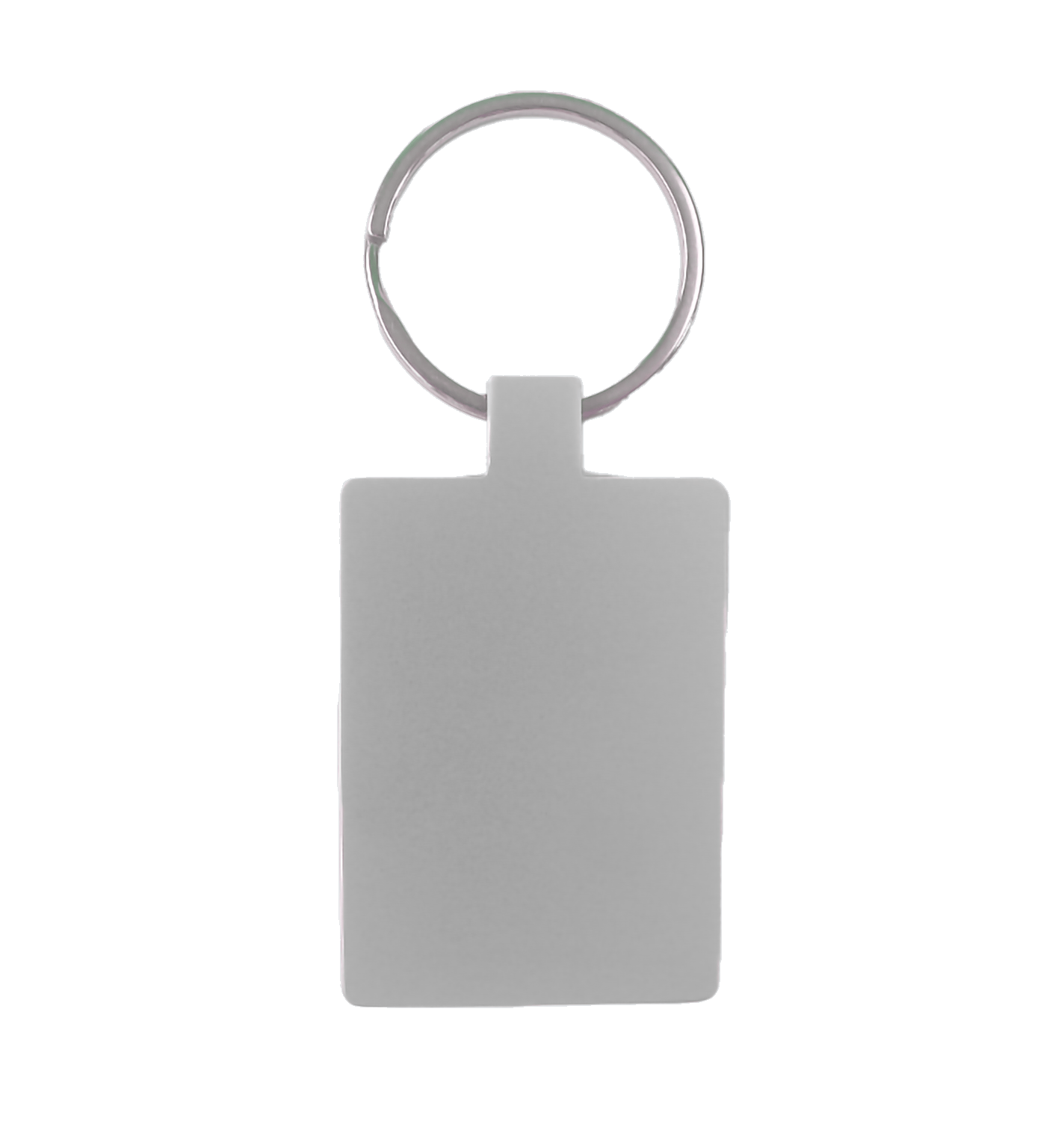ミラー付メタルキーホルダー(スクエア) マットシルバー(50個〜)