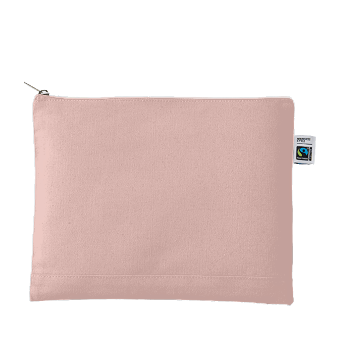 フェアトレードコットンキャンバスフラットポーチ(L)