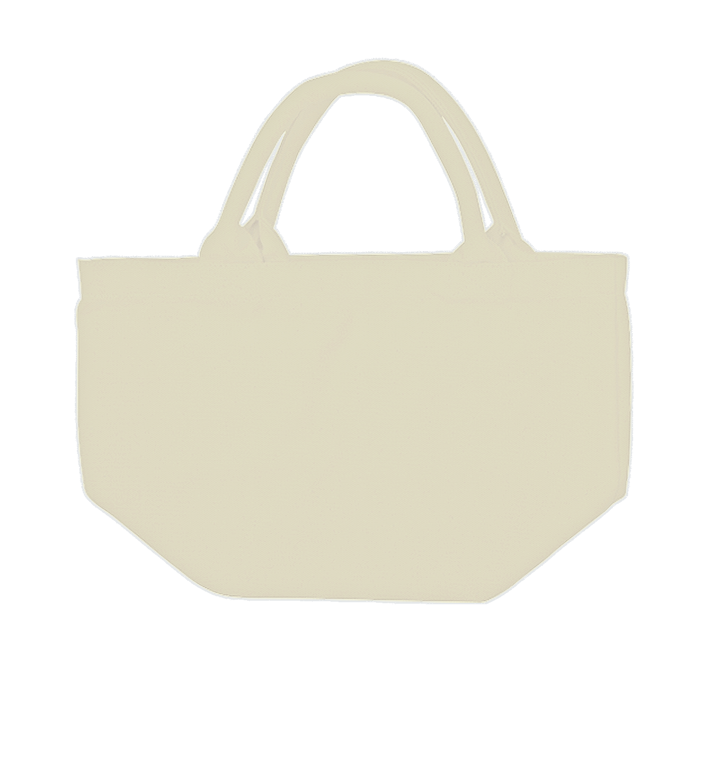 厚手キャンバスパイプハンドルトートバッグ ナチュラル