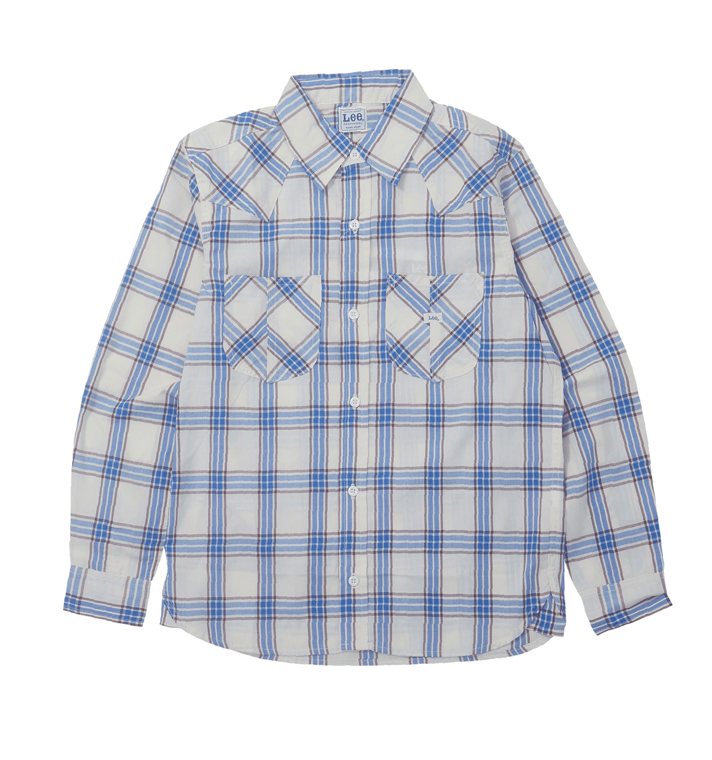 Leeメンズウエスタンチェック長袖シャツ