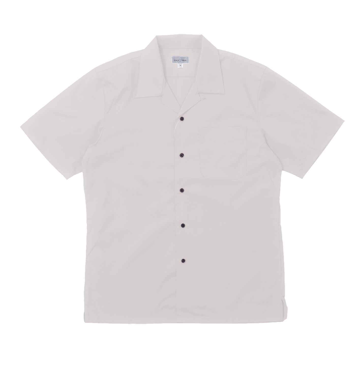 ブロードオープンカラー半袖シャツ