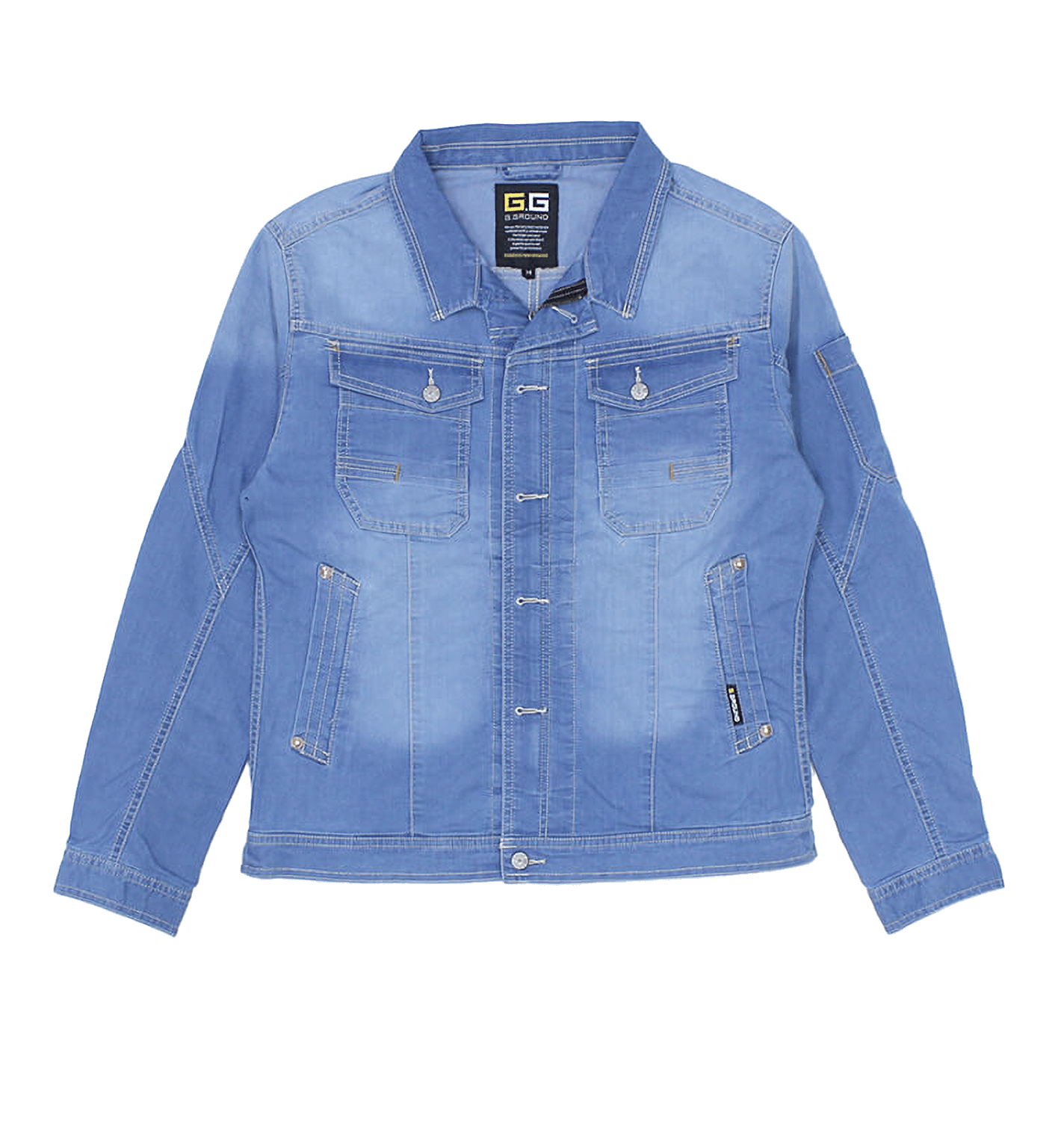 長袖デニムブルゾン