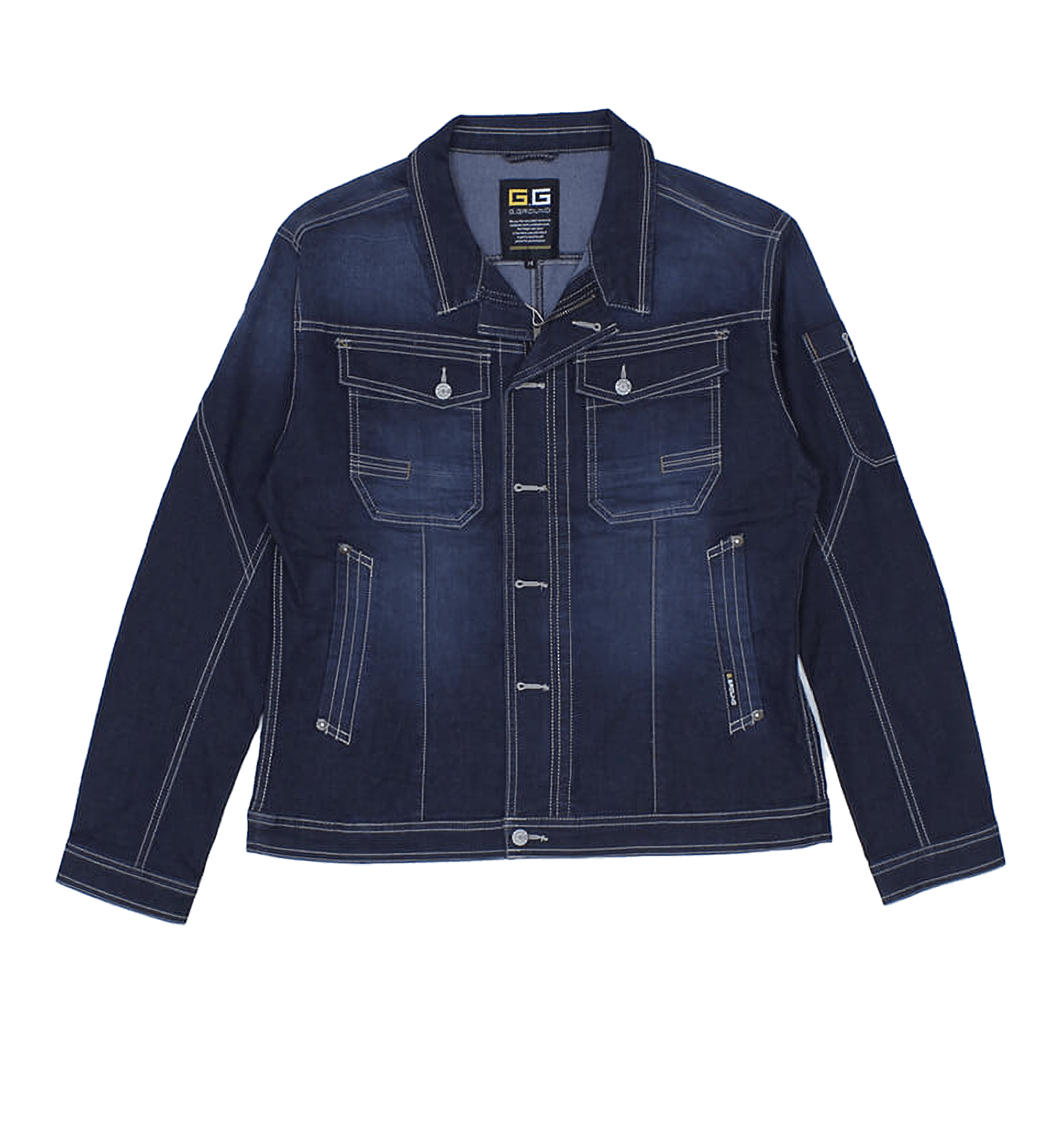 長袖デニムブルゾン