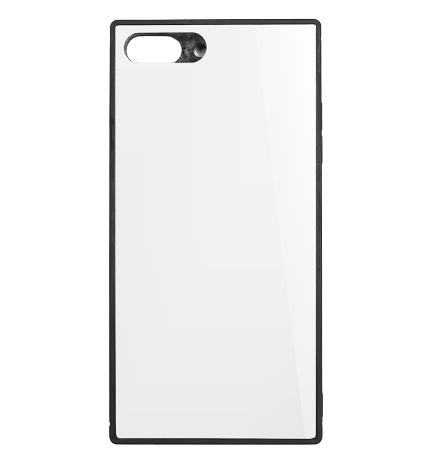 スクエア型背面ガラスハードケース iPhone 7plus/8plus