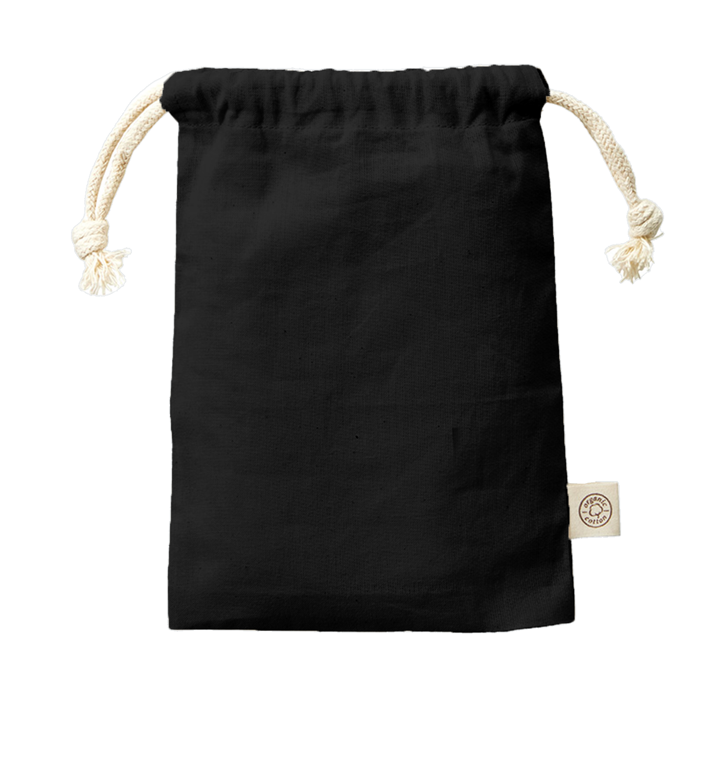 オーガニックコットンガゼット巾着(S)ブラック