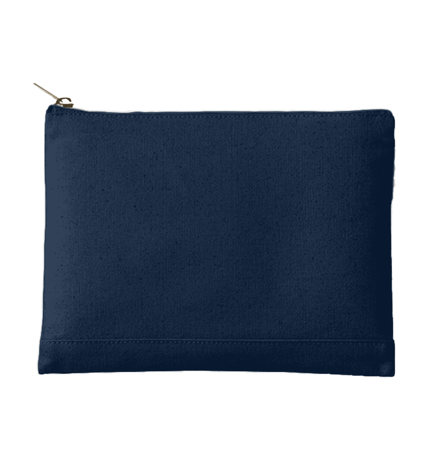 フェアトレードコットンキャンバスフラットポーチ(M)