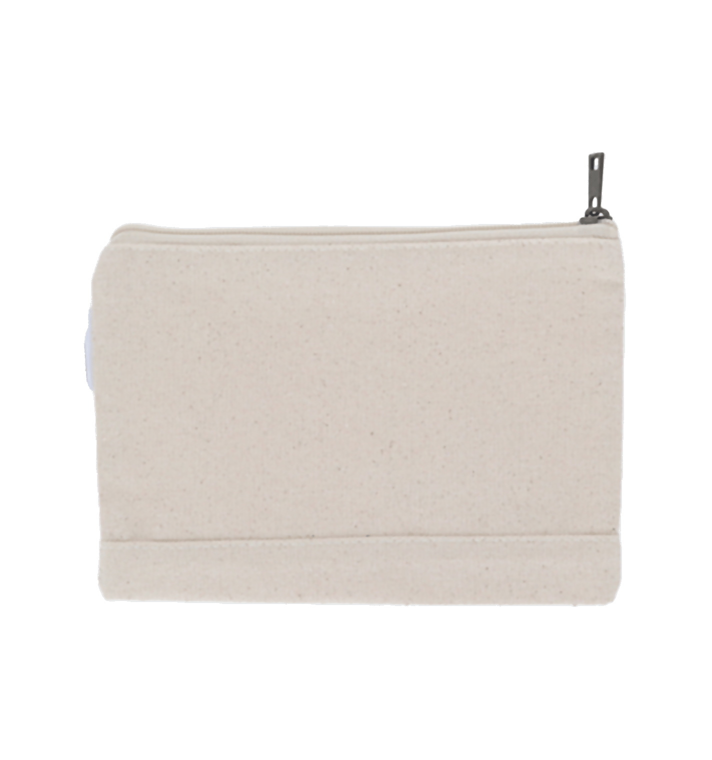 フェアトレードコットンキャンバスフラットポーチ(S) ナチュラル