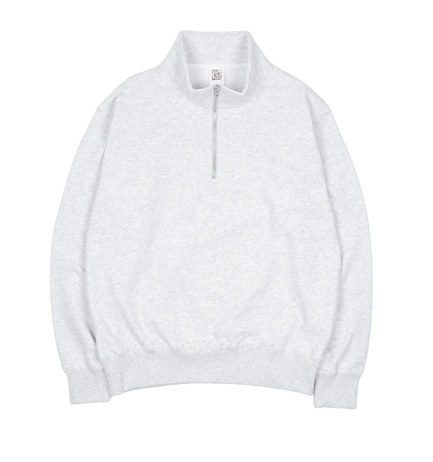 レギュラーウェイトハーフジップスウェットシャツ