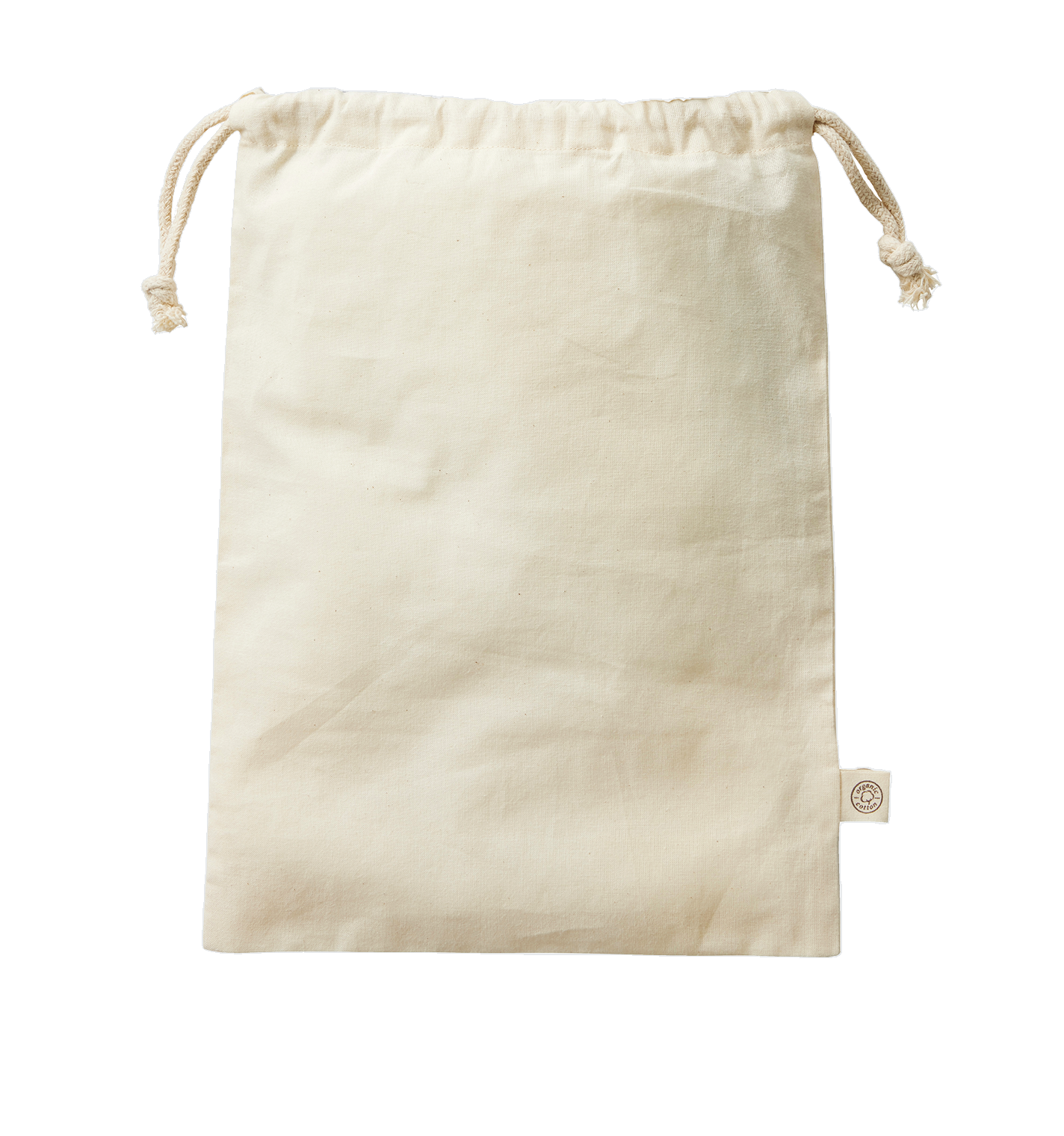 オーガニックコットンガゼット巾着(L)ナチュラル