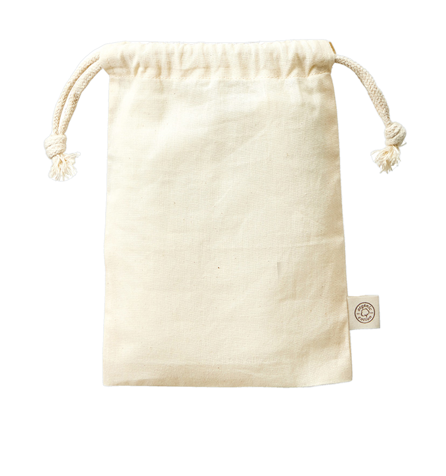 オーガニックコットンガゼット巾着(S)ナチュラル