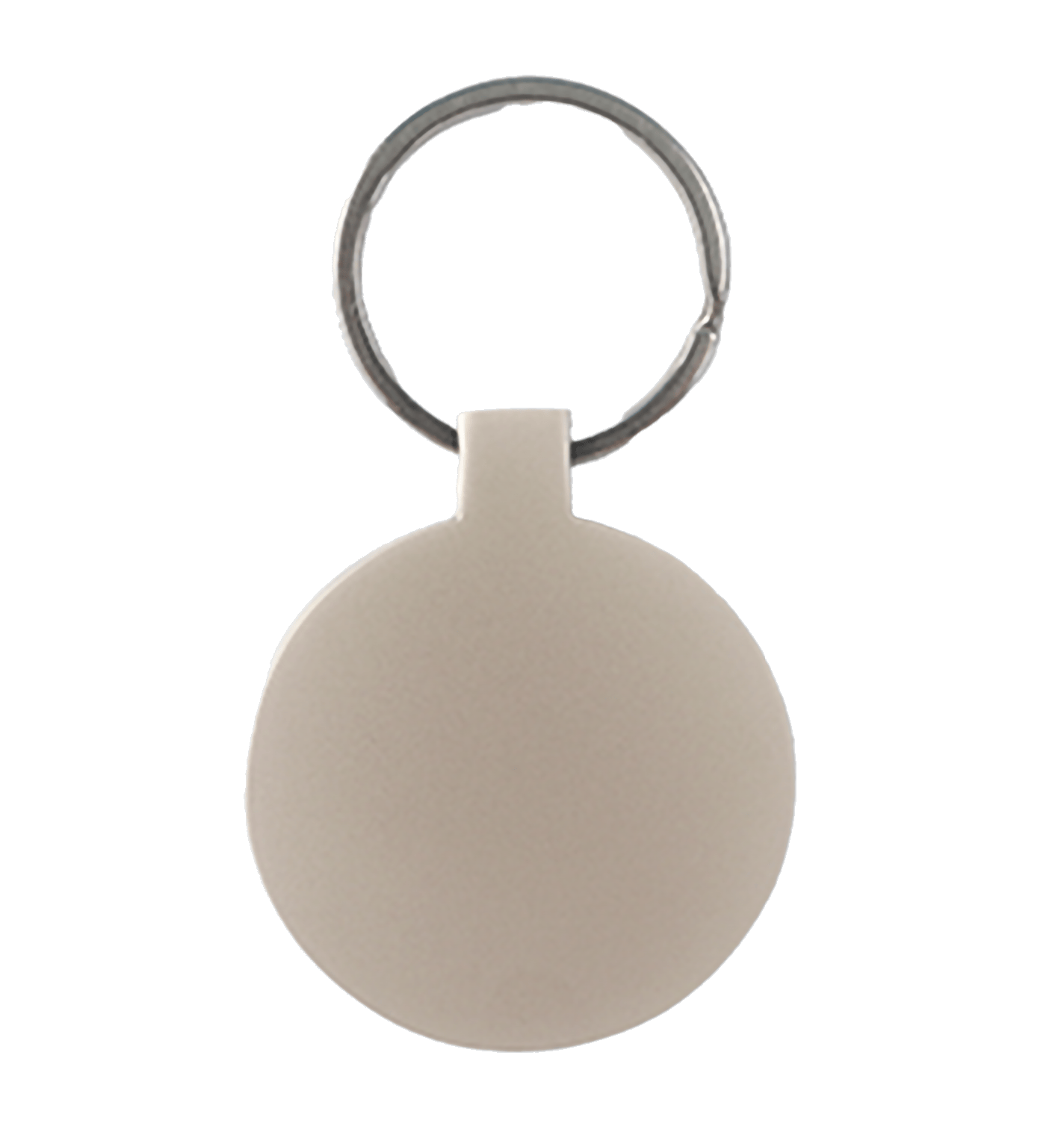 ミラー付メタルキーホルダー(ラウンド) マットシルバー(50個〜)