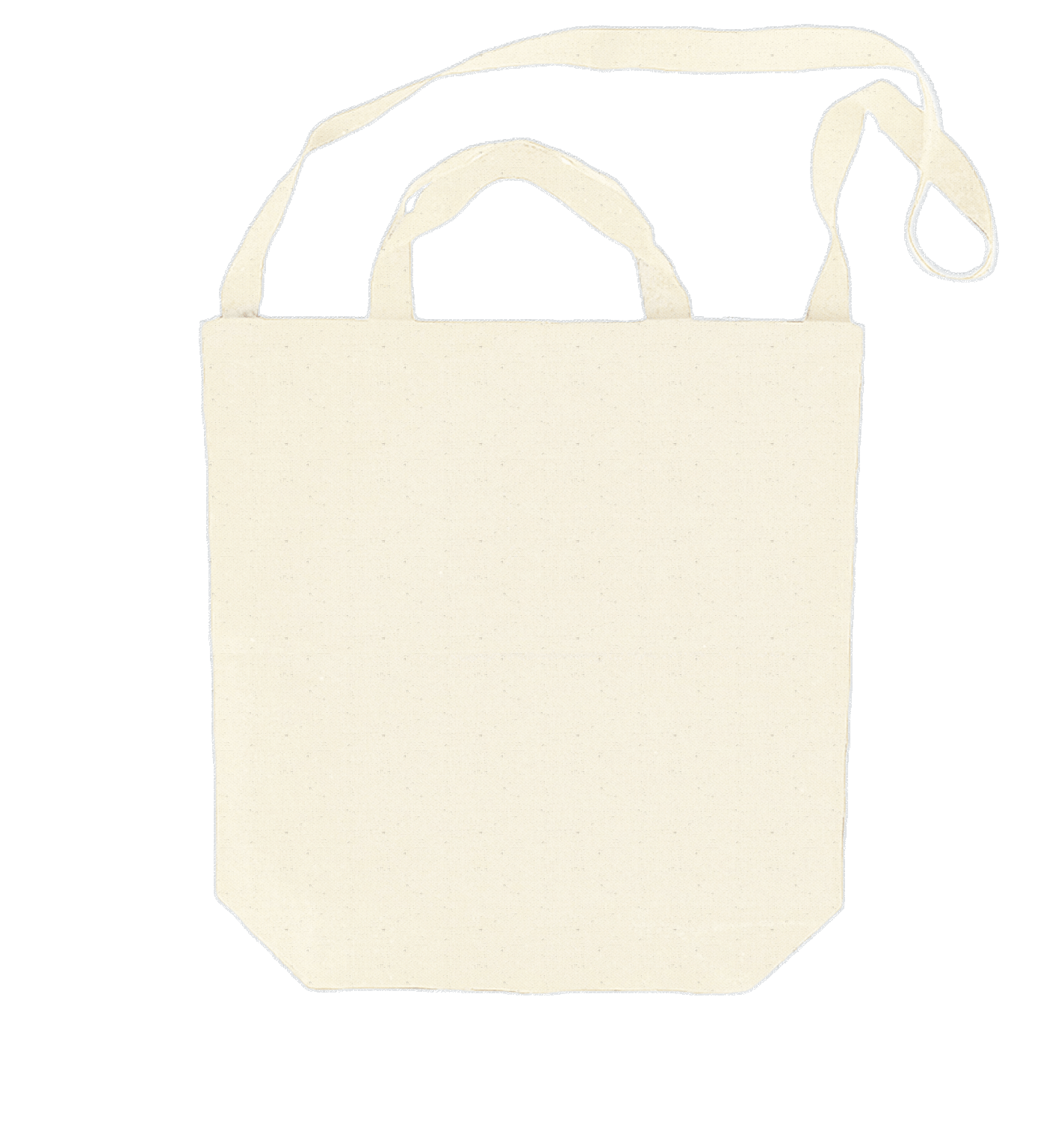 オーガニックコットンキャンバスWスタイルバッグ ナチュラル