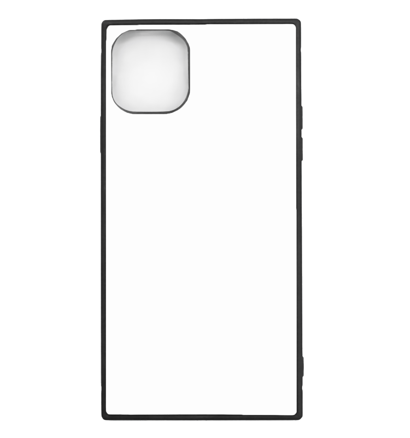 スクエア型背面ガラスハードケース iPhone 15plus