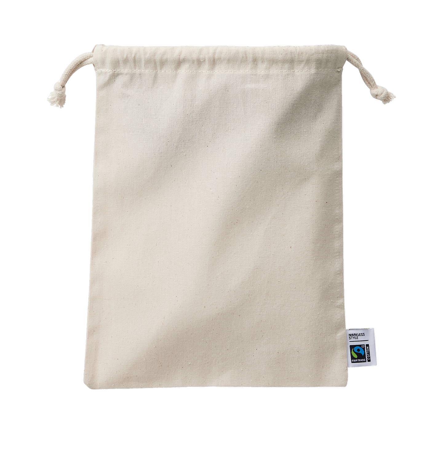 フェアトレードコットン巾着(M) ナチュラル