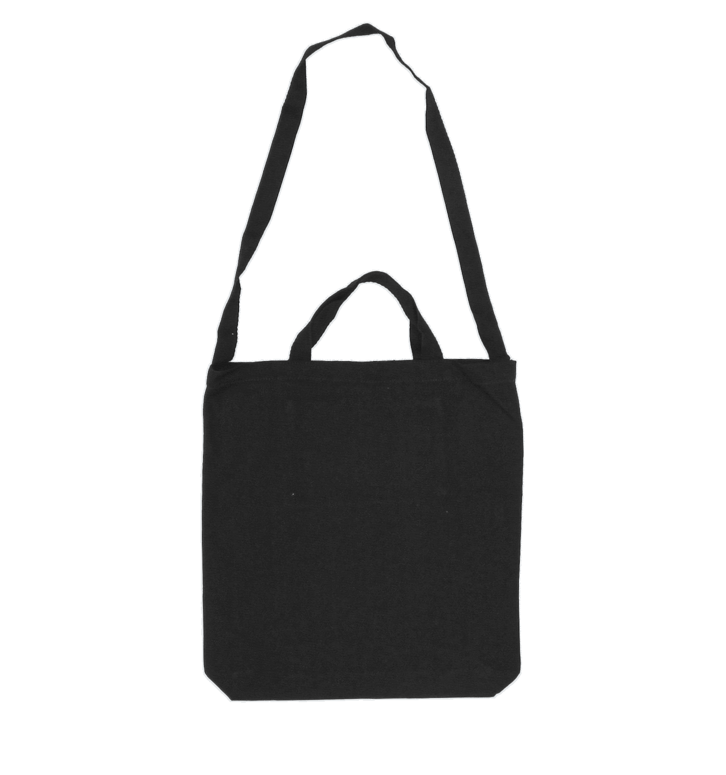 厚手キャンバスショルダートートバッグ(ハンドル) ナイトブラック