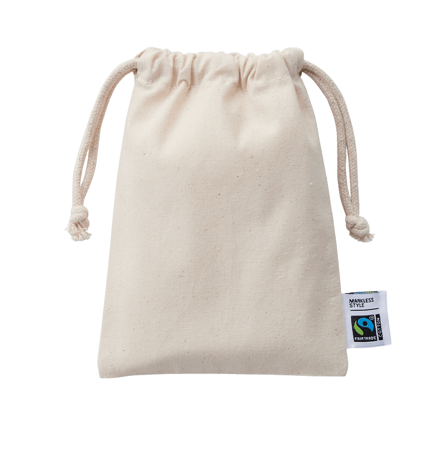 フェアトレードコットン巾着(S) ナチュラル
